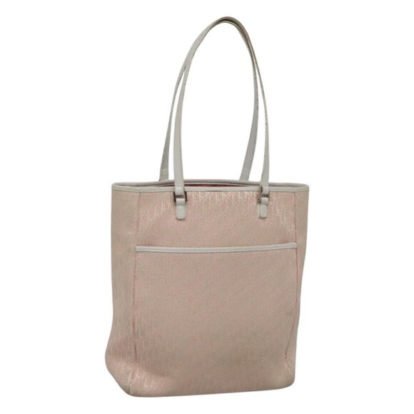 Christian Dior Trotter Canvas Tote Bag Pink Silver Auth - Picture 1 of 16